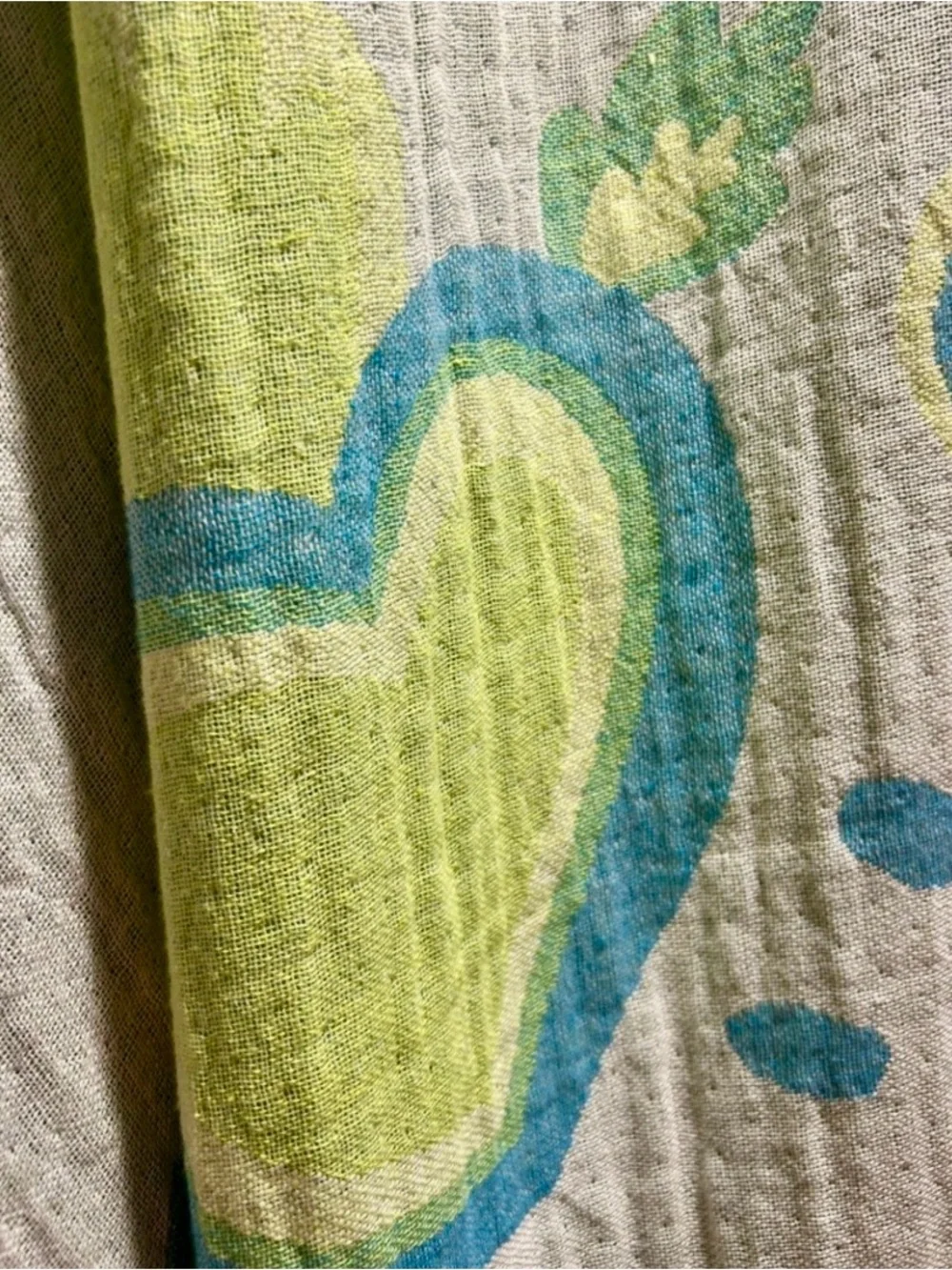 Heart Patterned Throw Blanket Green and Blue Last Available Best Seller New NWT